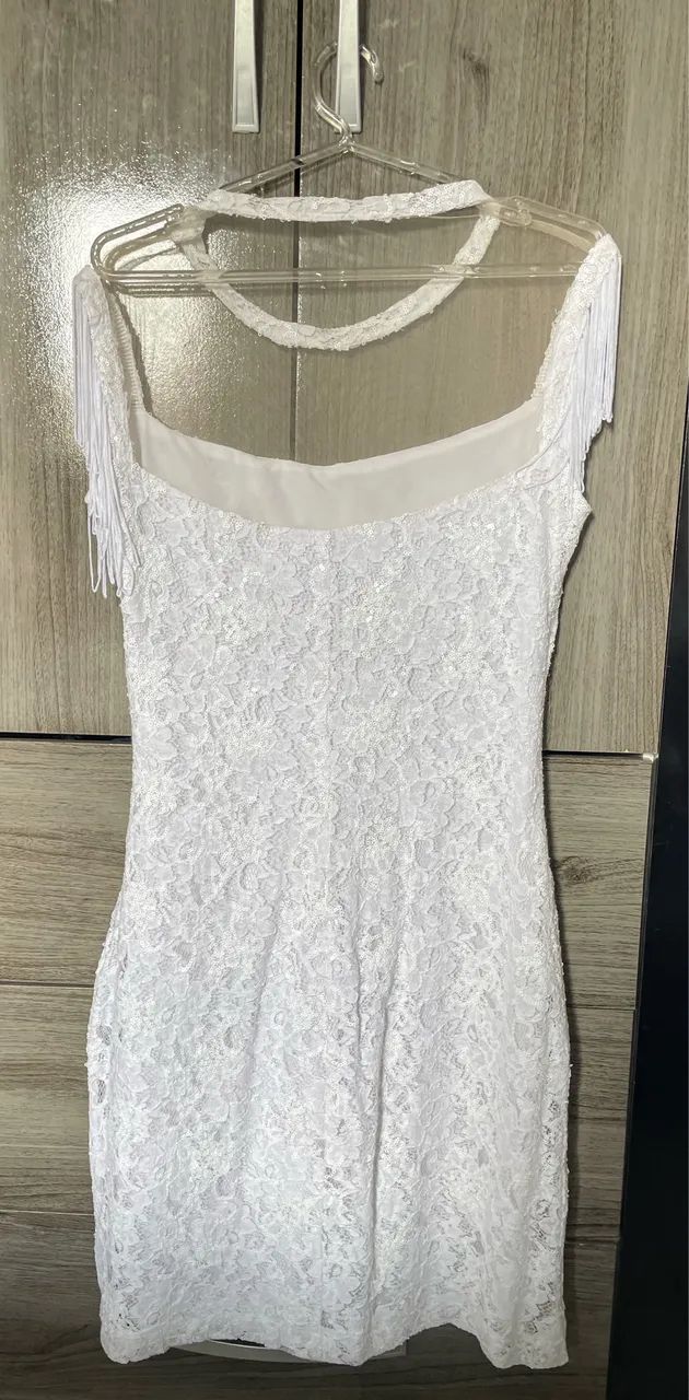 Vestido branco bordado curto - Foto 2