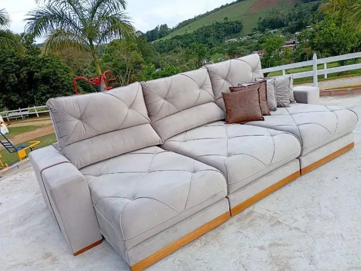 SOFÁ RETRÁTIL 3 MÓDULOS LUXO  - Foto 3