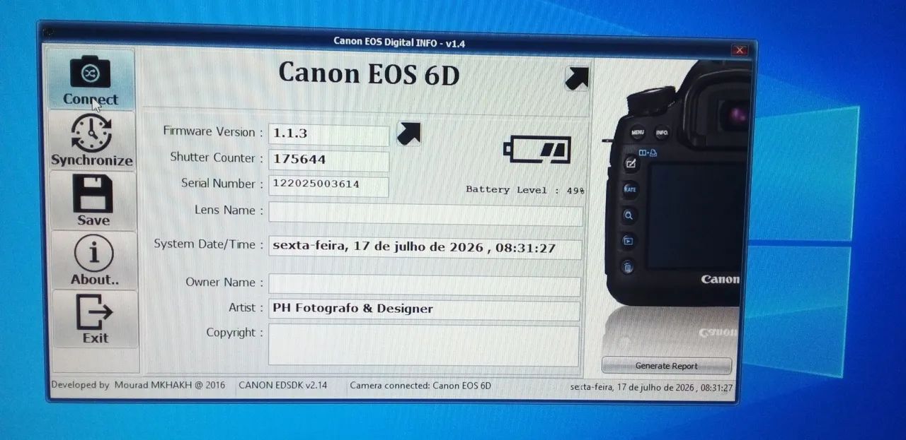 Camera Canon 6D Full Frame Top. - Foto 3
