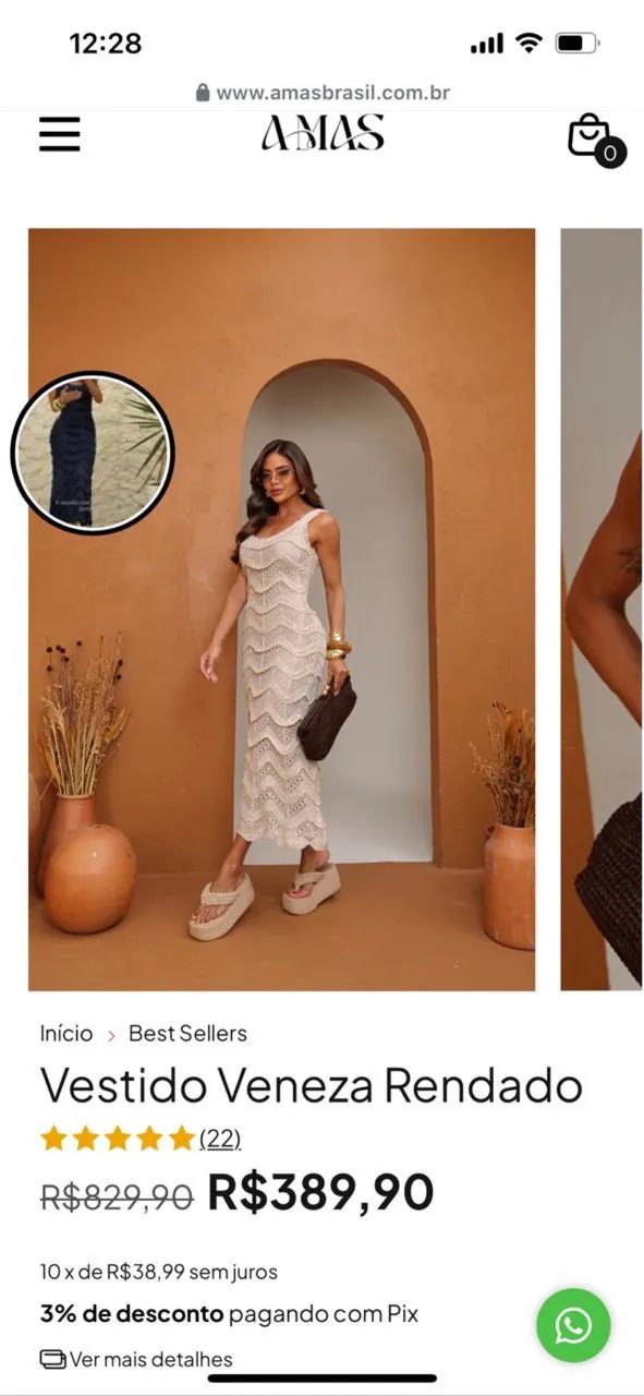 Vestido midi em tricot