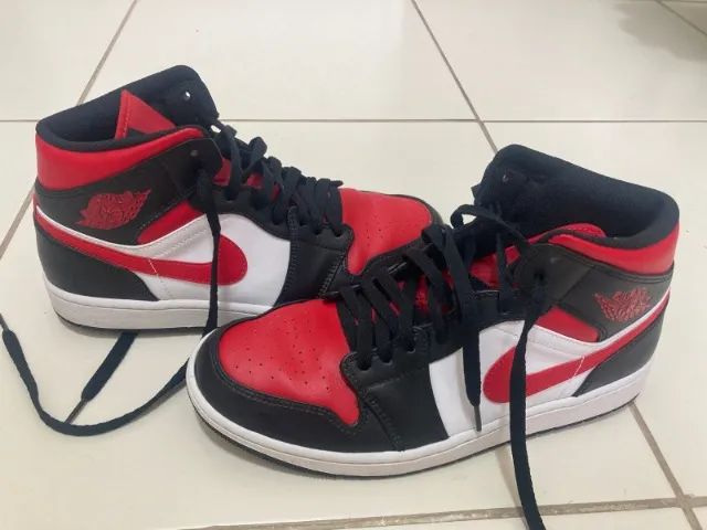 Air Jordan 1 Mid Bred Toe (41) - Foto 3