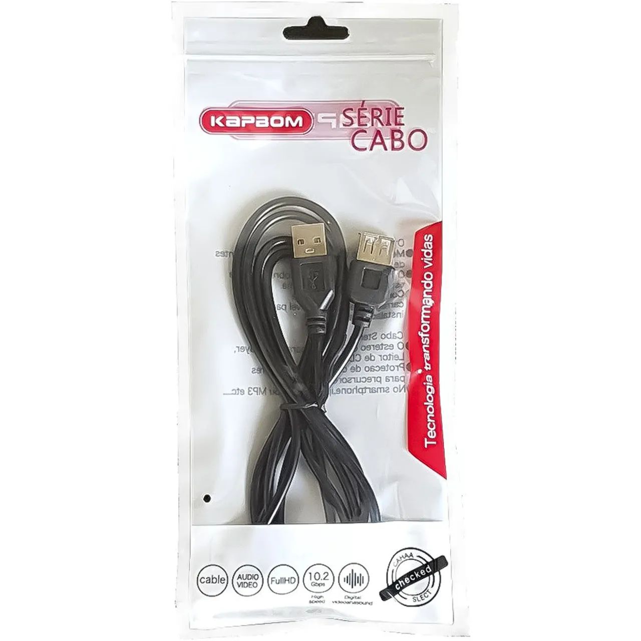 Cabo Extensor USB 2.0 Macho/Fêmea 1.5M KAPBOM KAP-UN-1.5M - Foto 4