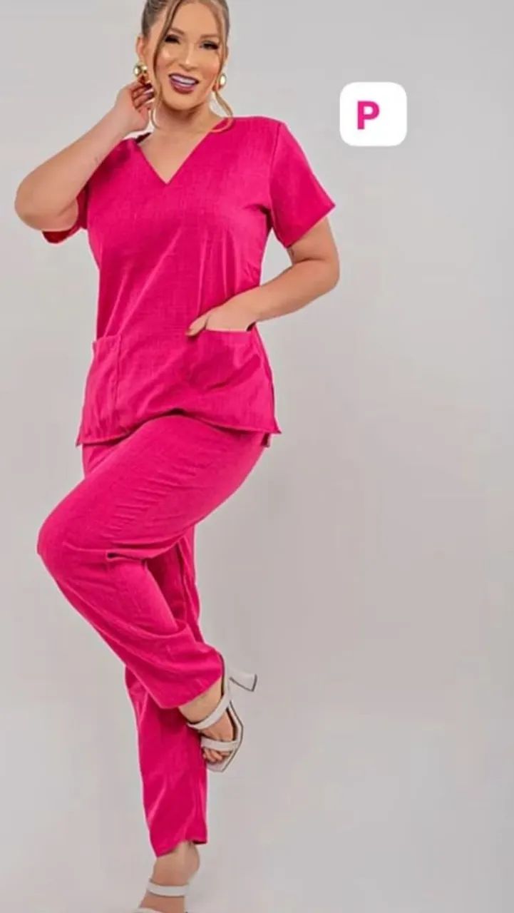 Jalecos enfermagem, pijama cirúrgico liso e estampado - Foto 4