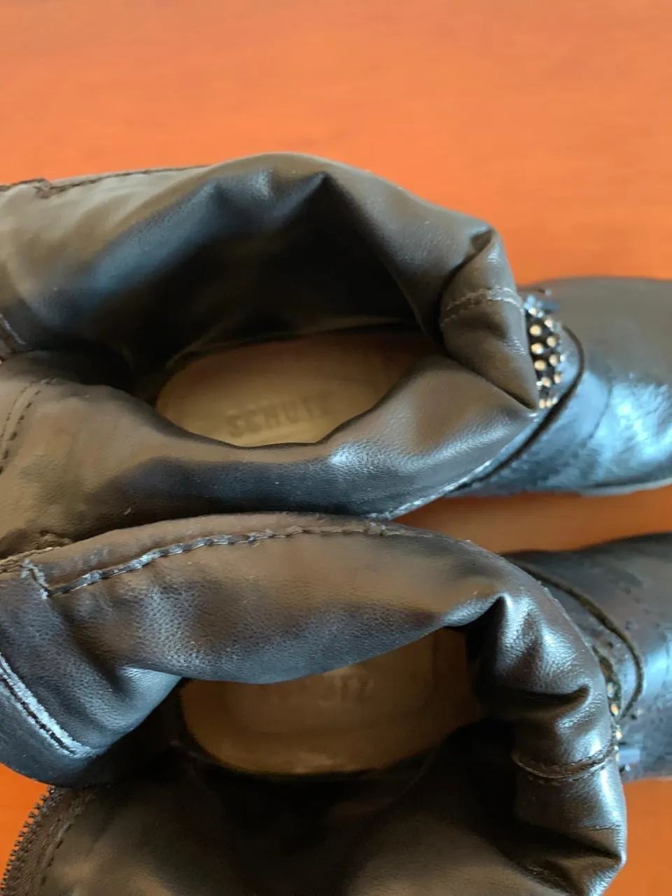 bota preta schutz em couro legítimo  - Foto 5