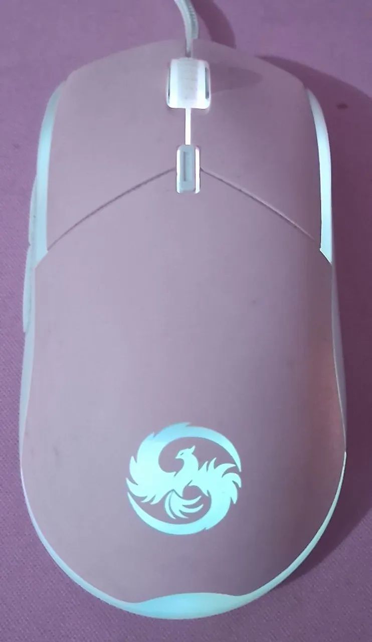 Mouse Gamer RGB FirePhoenix Rosa