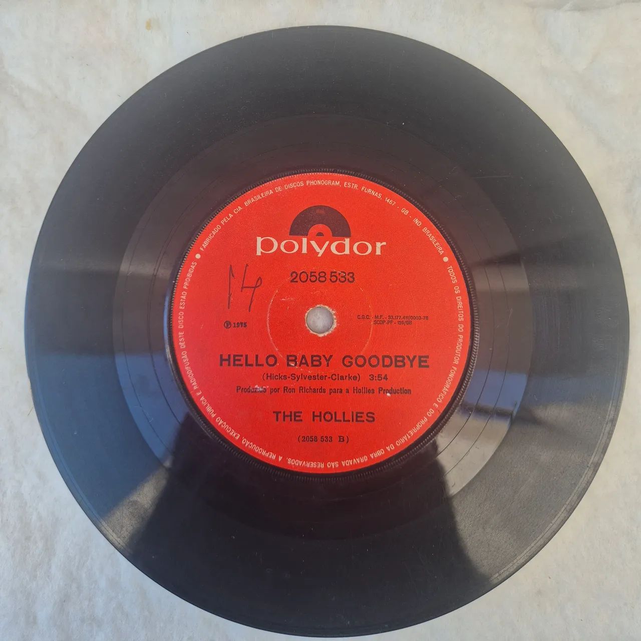 Compacto Vinil 7" The Hollies - I'm Down (1975) - Polydor - Sem Capa - Foto 2