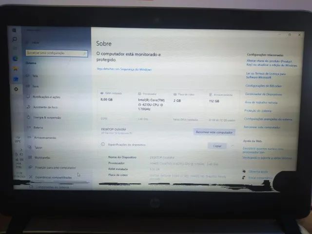 NOTEBOOK HP 8GB RAM CORE i5 COM SSD - Foto 3