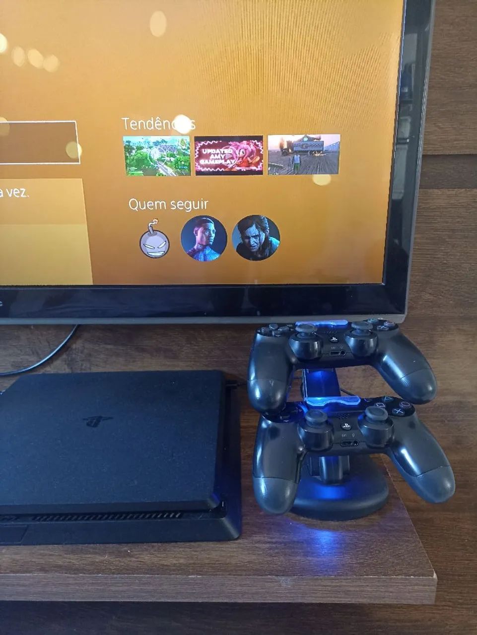 Ps4 super slim de  1 terá e tv 45 polegadas  - Foto 3