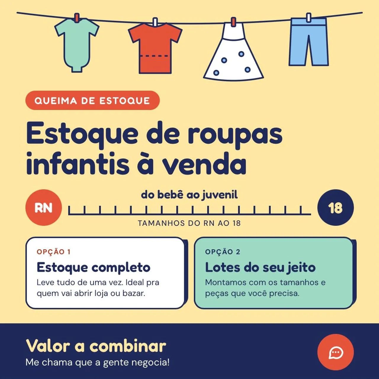QUEIMA DE ESTOQUE - ROUPAS INFANTIS À VENDA! 
