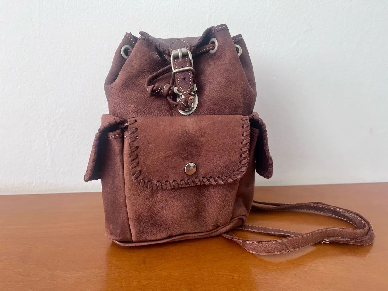 Bolsa de couro marrom feminina  - Foto 4