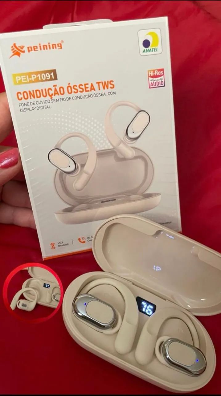 Fone bluetooth 5.3 Condução Óssea Anatel 