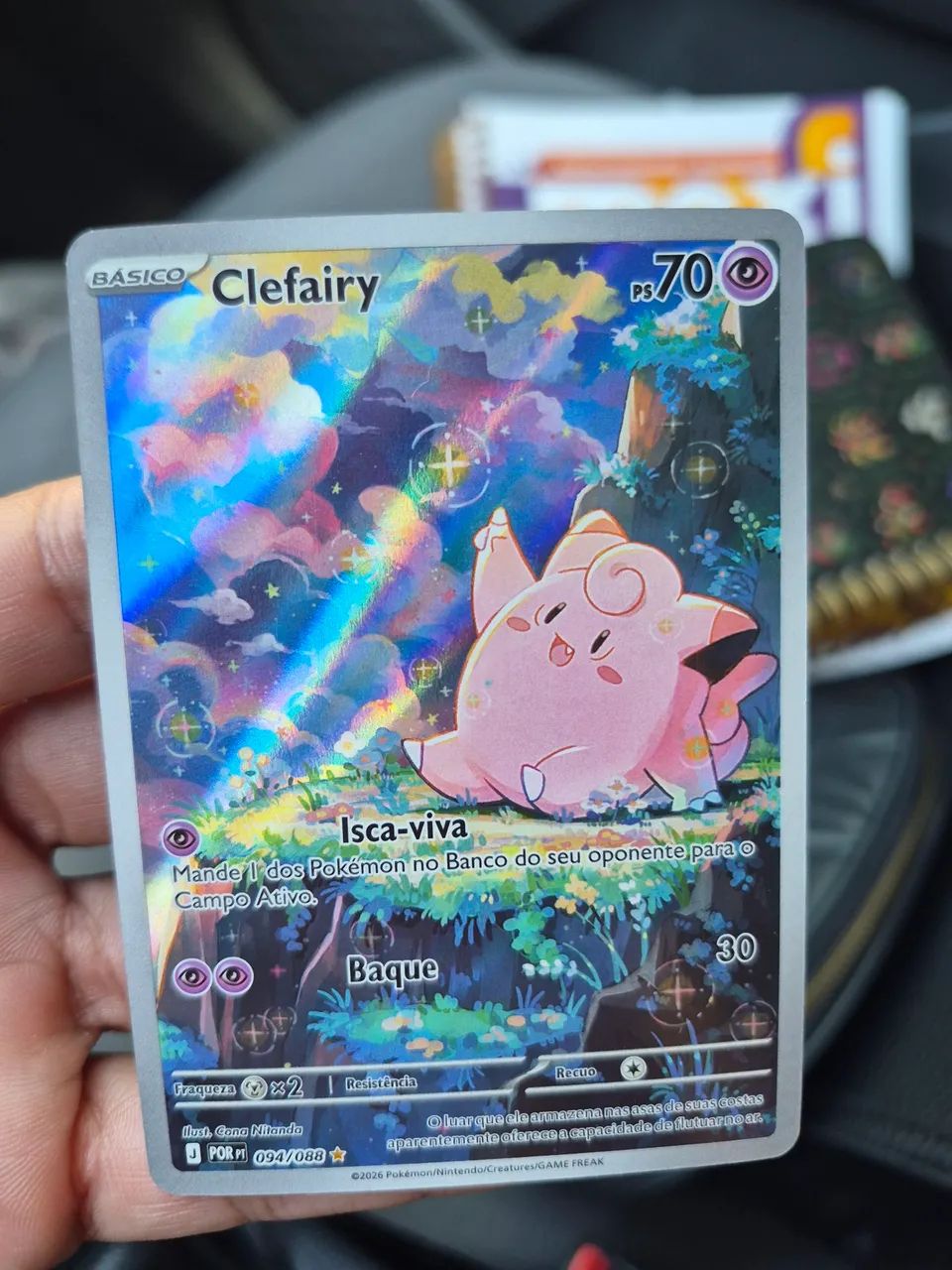 Cartinha Pokemon full art clefairy equilíbrio perfeito - Foto 4