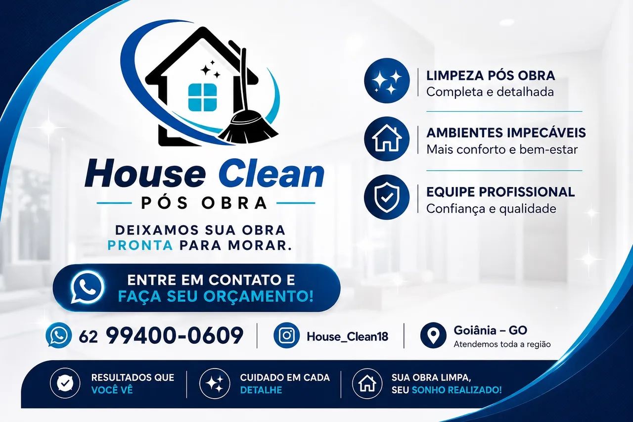 Limpeza pós obra 