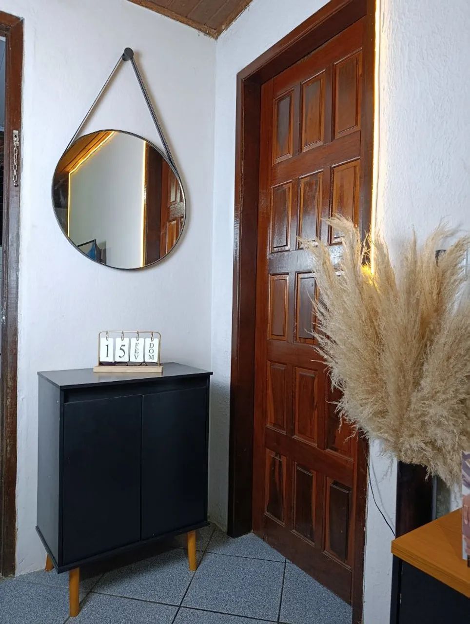 Black Buffet Cabinet + Free Mirror