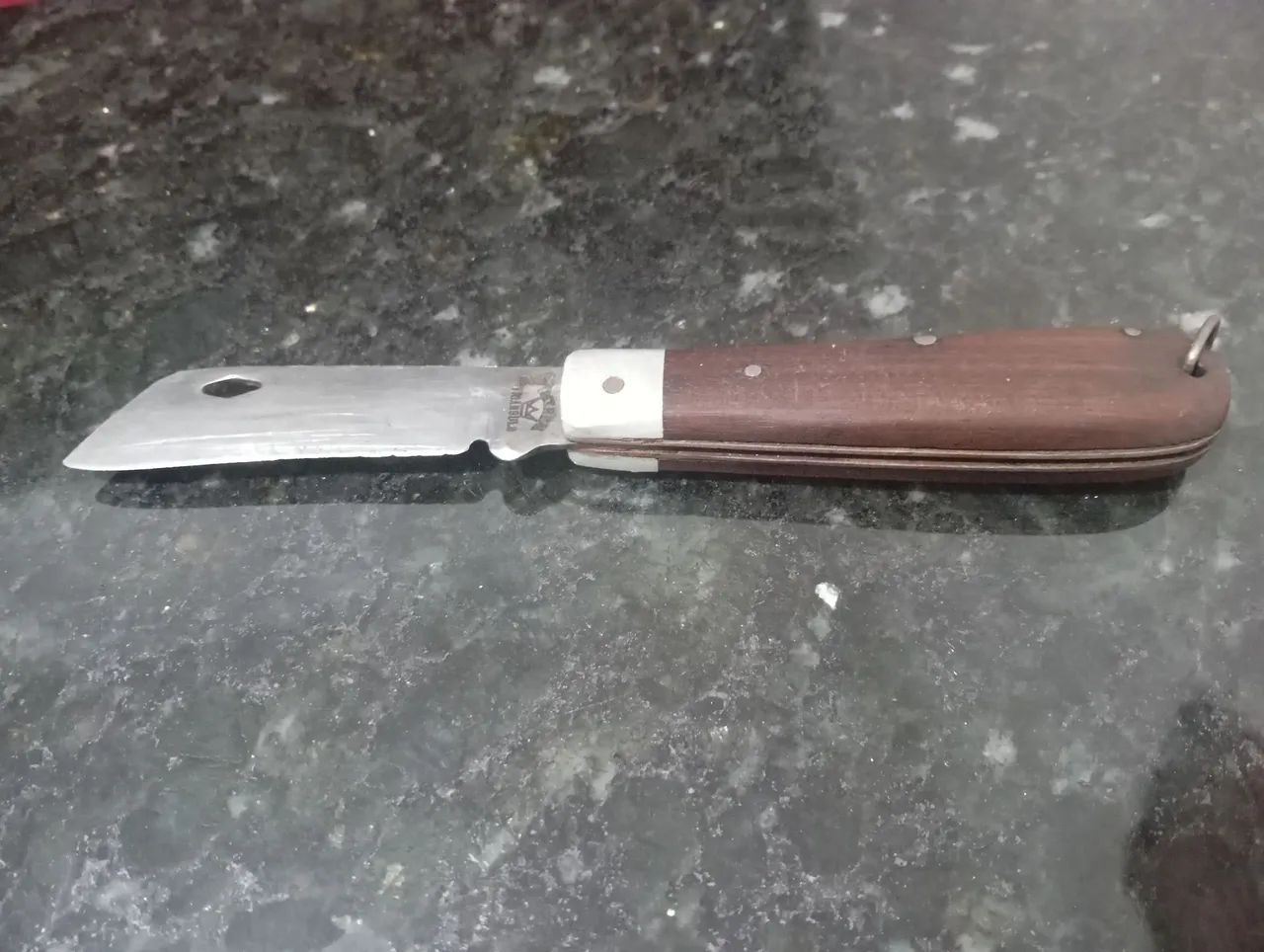 Canivete retrátil com cabo de madeira 64962676633731121