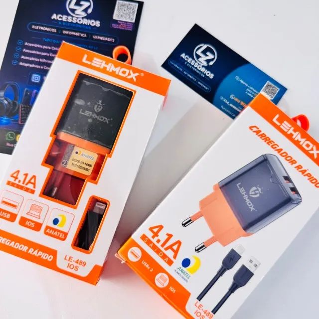 Carregador Lehmox LE-489  (+ cabo para iphone)