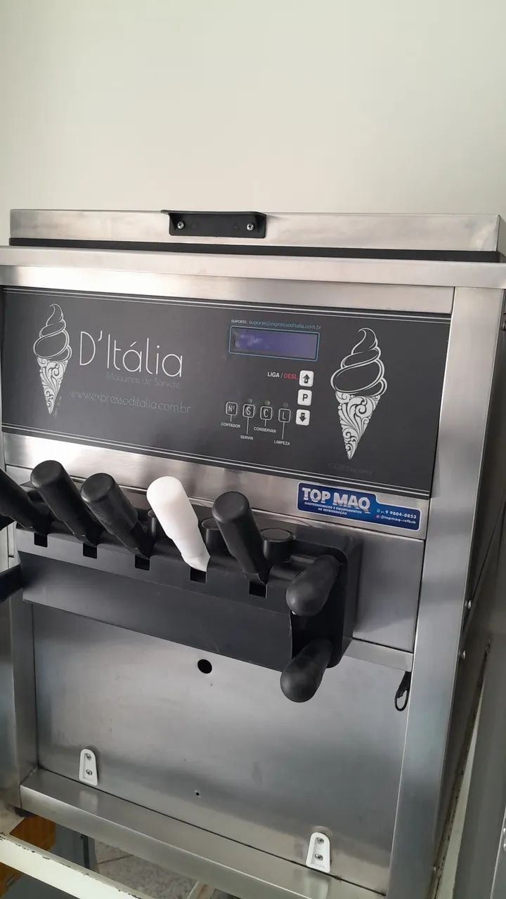 Maquina de sorvete expresso muito nova ! 5 sabores 2 missões e 3 PUROS 