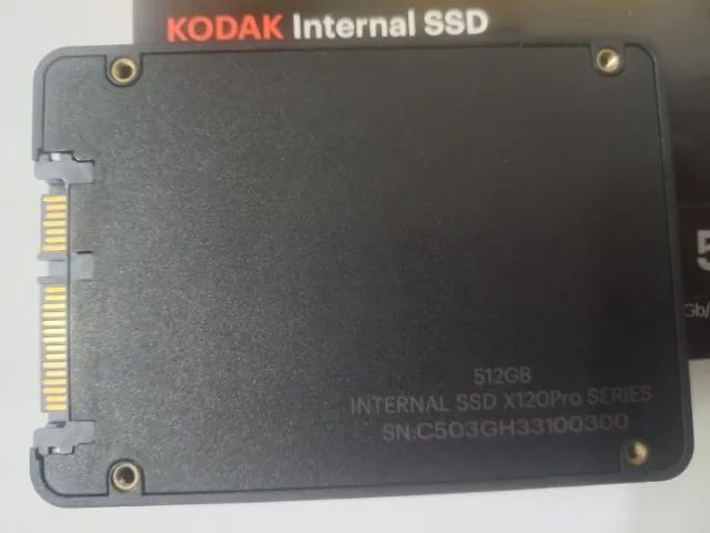 HD SSD Interno Kodak 512GB - X120 Pro Series _ Na caixa com manual
