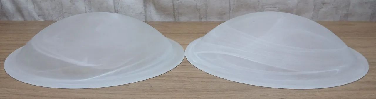 Par de cúpulas de vidro para plafon 25cm