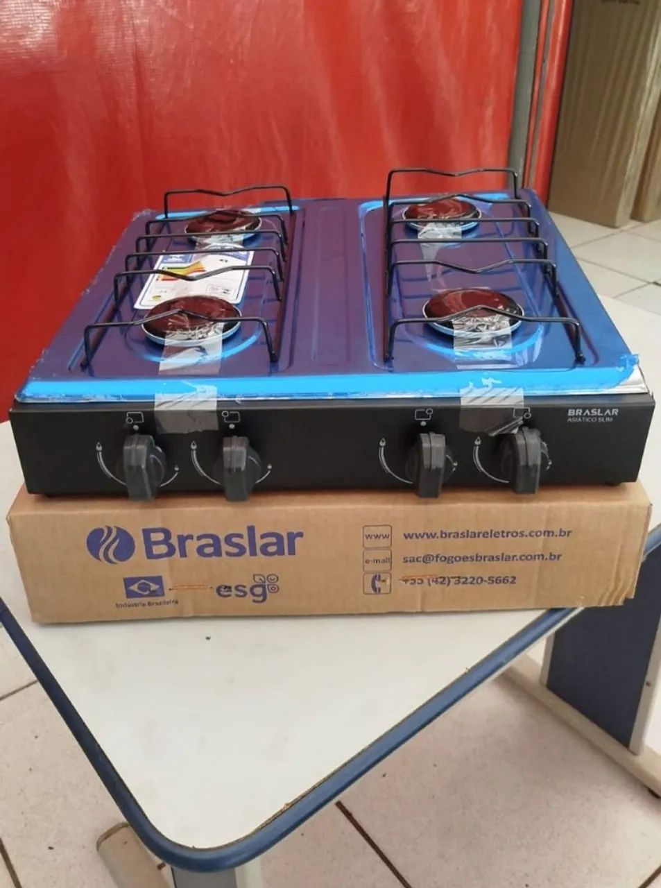 Fogão 4 bocas modelo de mesa 