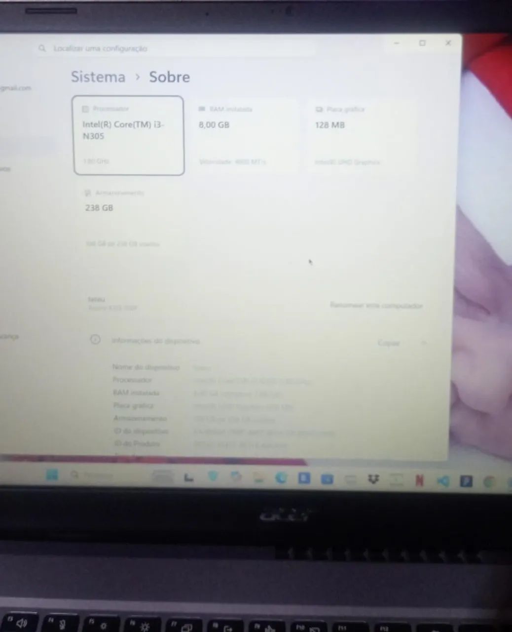 Notebook Acer aspire i3 ( usado )  - Foto 2