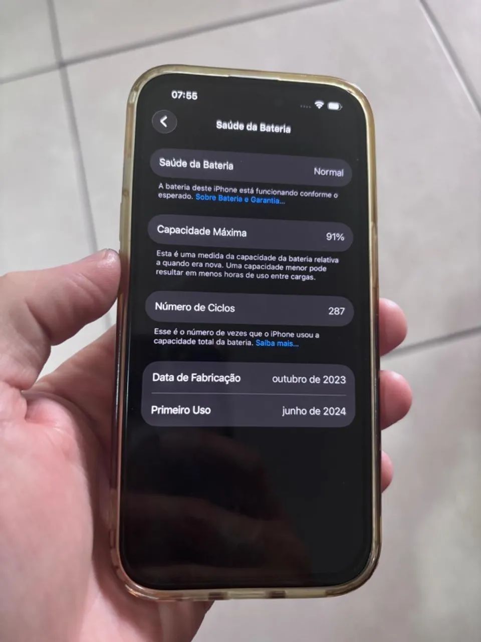 Vendo Iphone 15 128 GB - ótimo estado - Foto 4