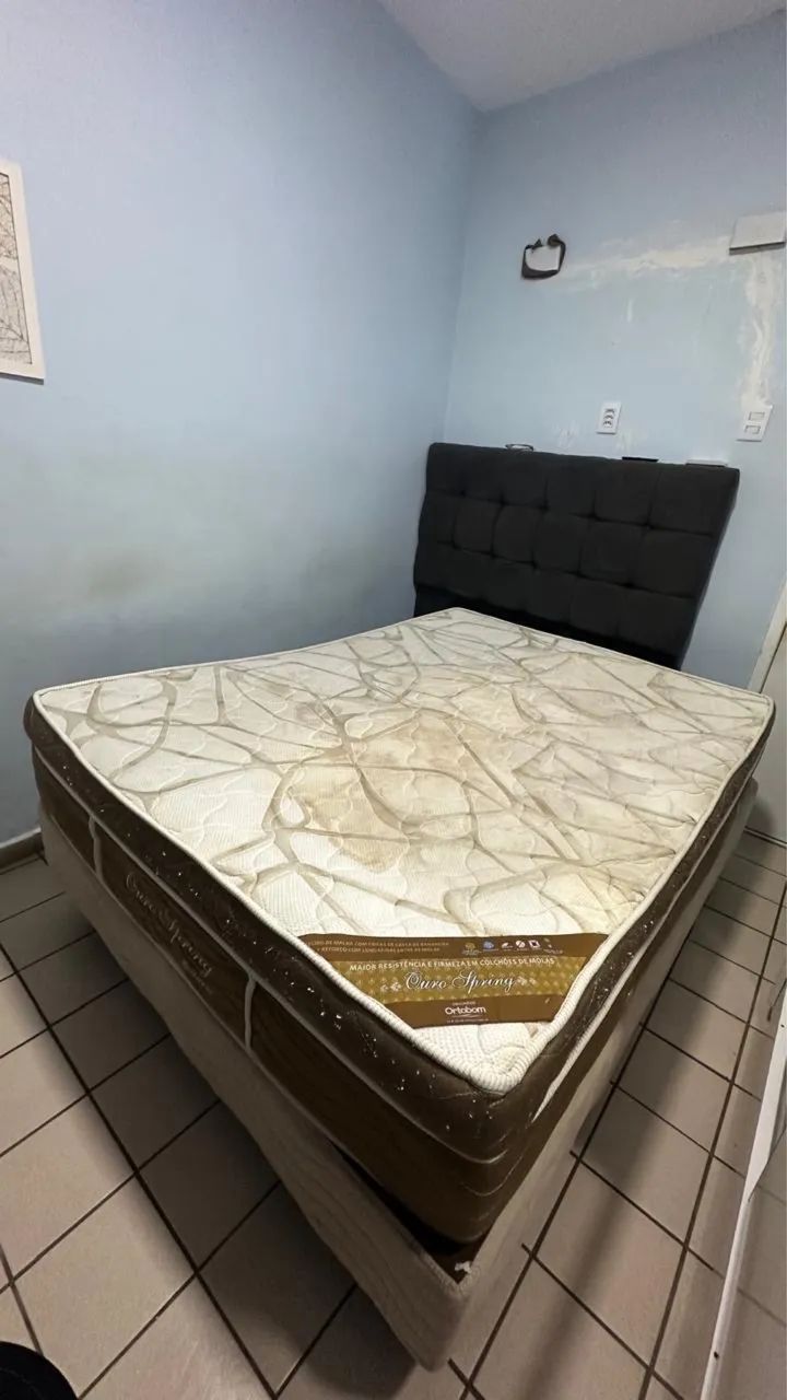 Cama de Casal Ortobom - ouro spring - cabeceira a parte - Foto 2