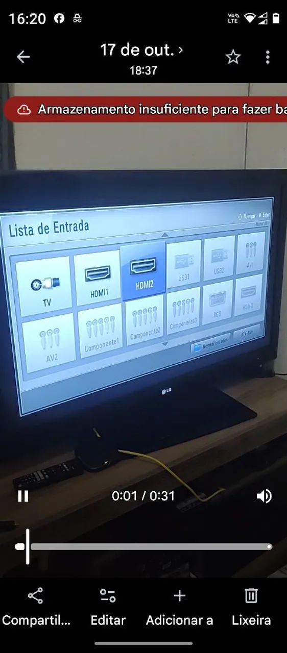 Tv LG 42 polegadas modelo LE 5500 - Foto 5