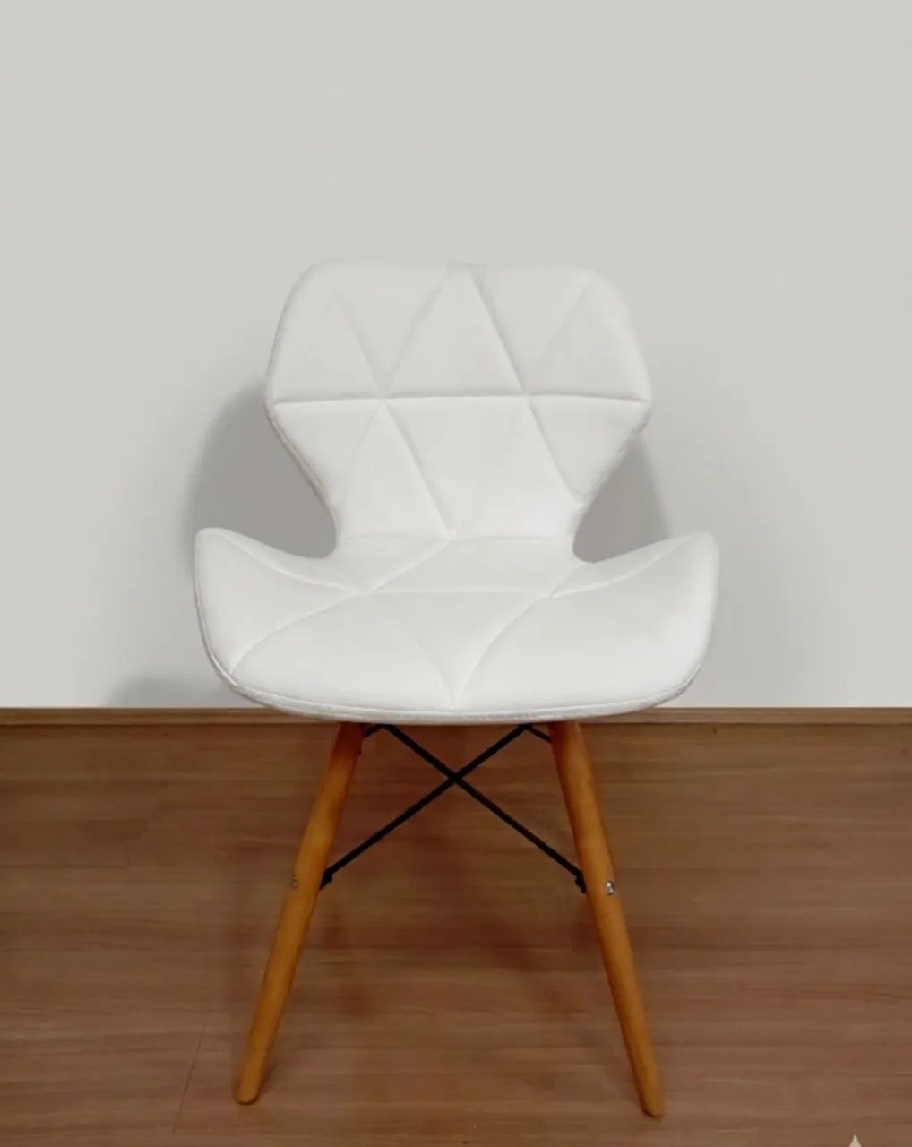 Cadeira Design Charles Eames Couro PU Branca