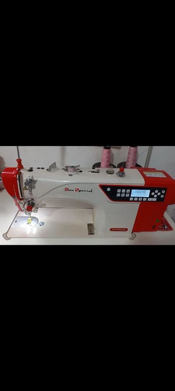 Máquina industrial reta eletrônica 