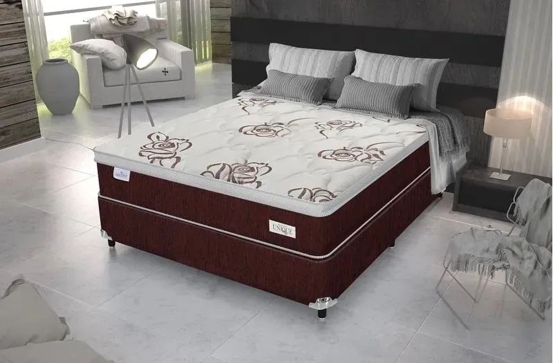 Cama Box King Size Destiny Molas Vinho Plumatex
