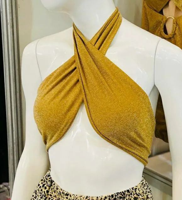 Maiô dourado frente única M - Foto 3