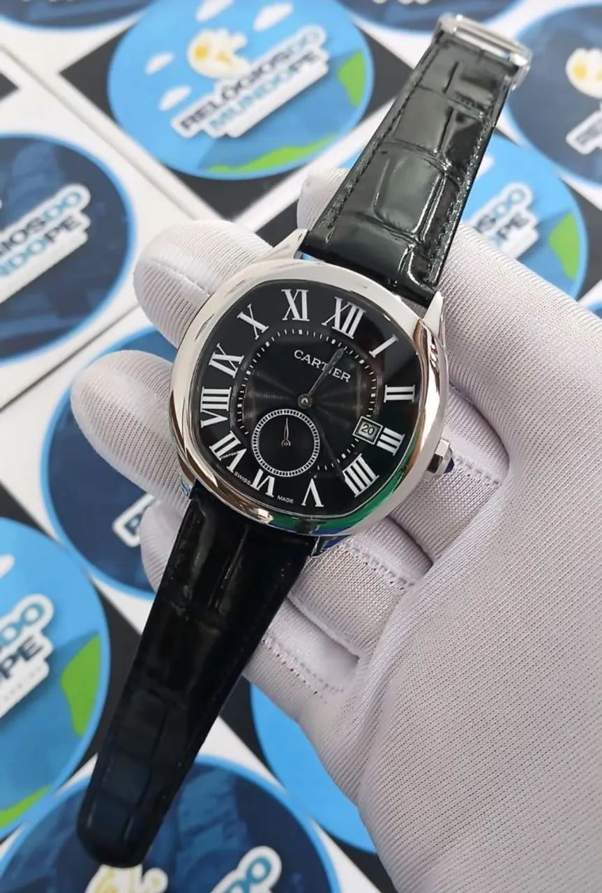 RELOGIO CARTIER DRIVE AUTOMATICO PRETO - Foto 2