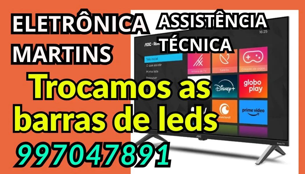 Trocamos as barras de leds de sua tv