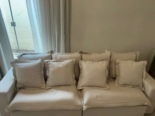 Sofá em linho, moderno - super confortável e elegante - Foto 2