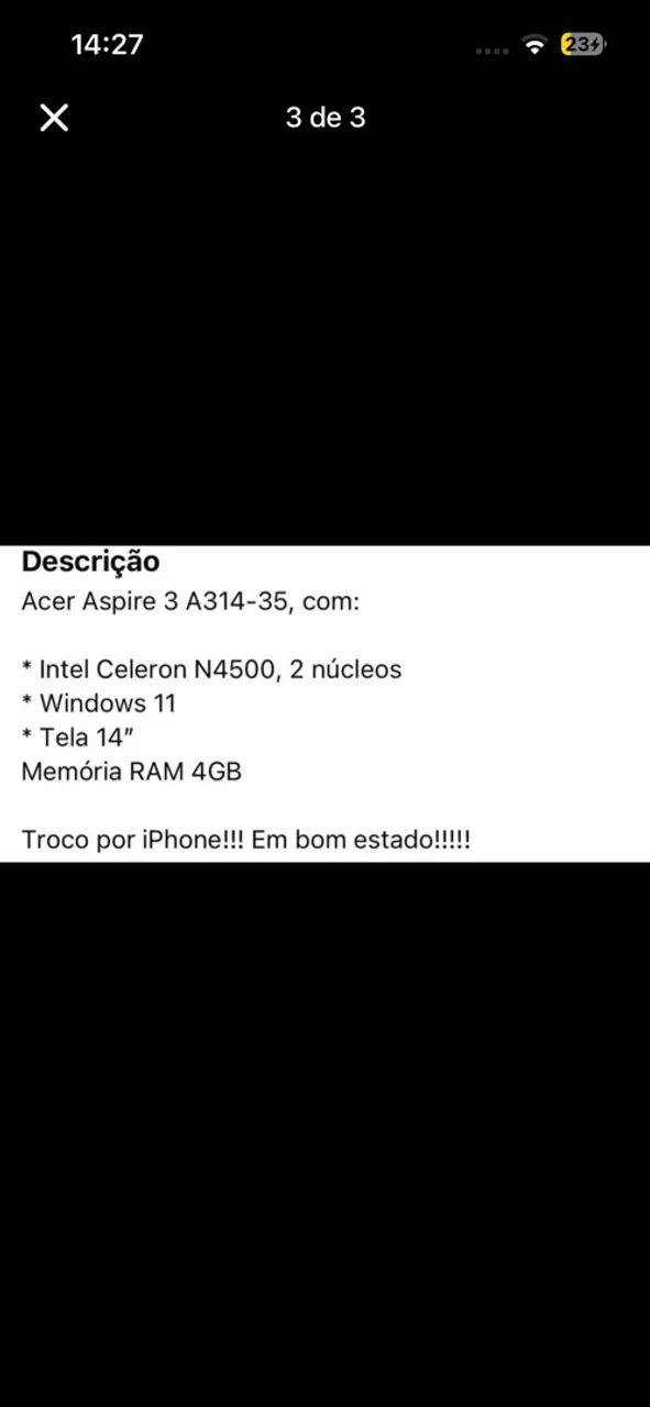 Notebook acer aspire 3 - Foto 3
