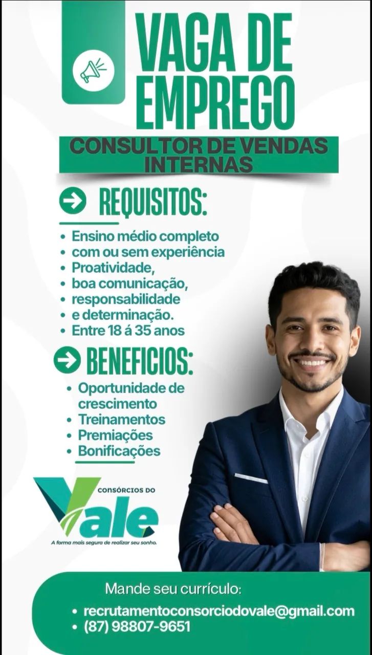 Consultor de vendas internas