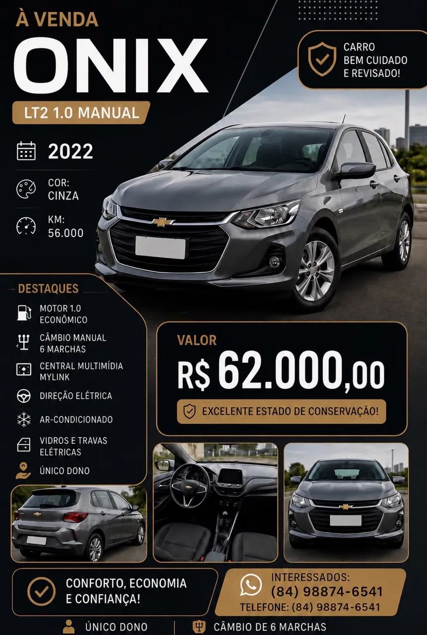 Chevrolet Onix ONIX HATCH LT 1.0 12V Flex 5p Mec. 2022