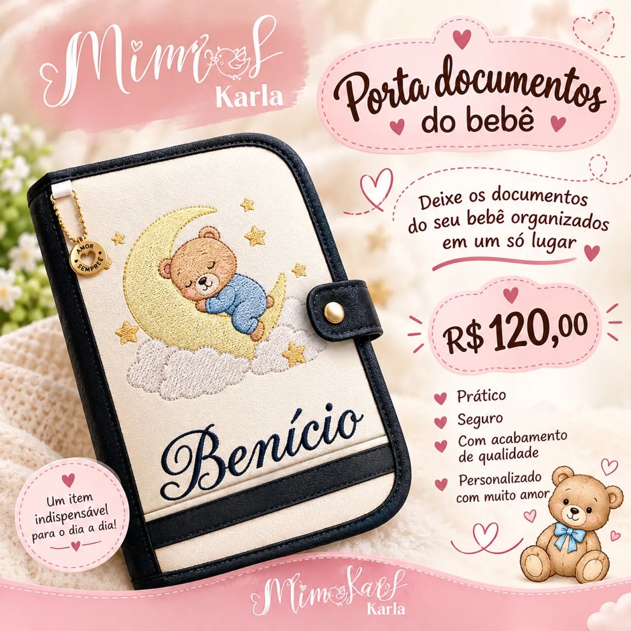 Porta documentos de vacina 