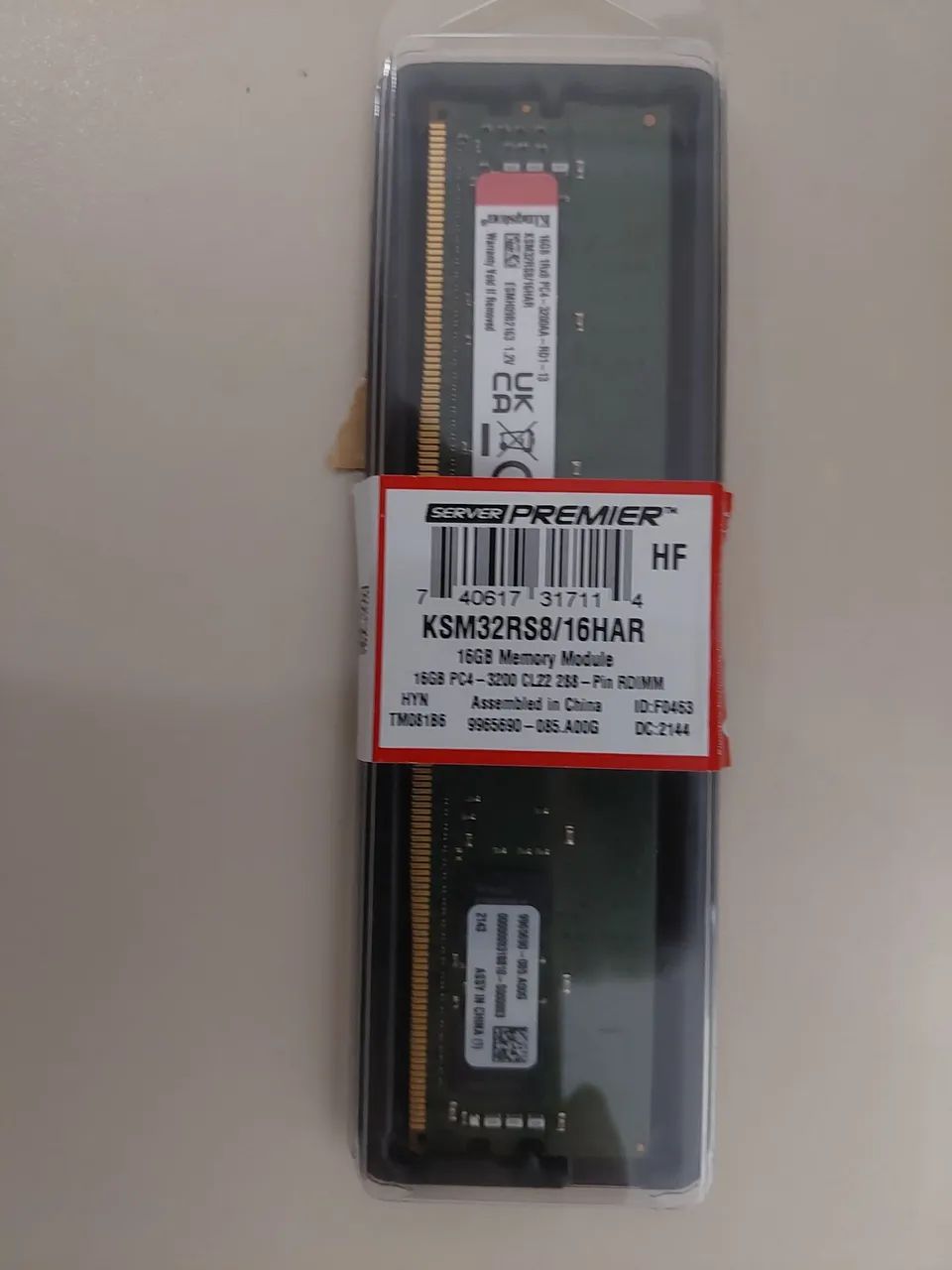 Memoria Ram Nova Kigston 1x16gb