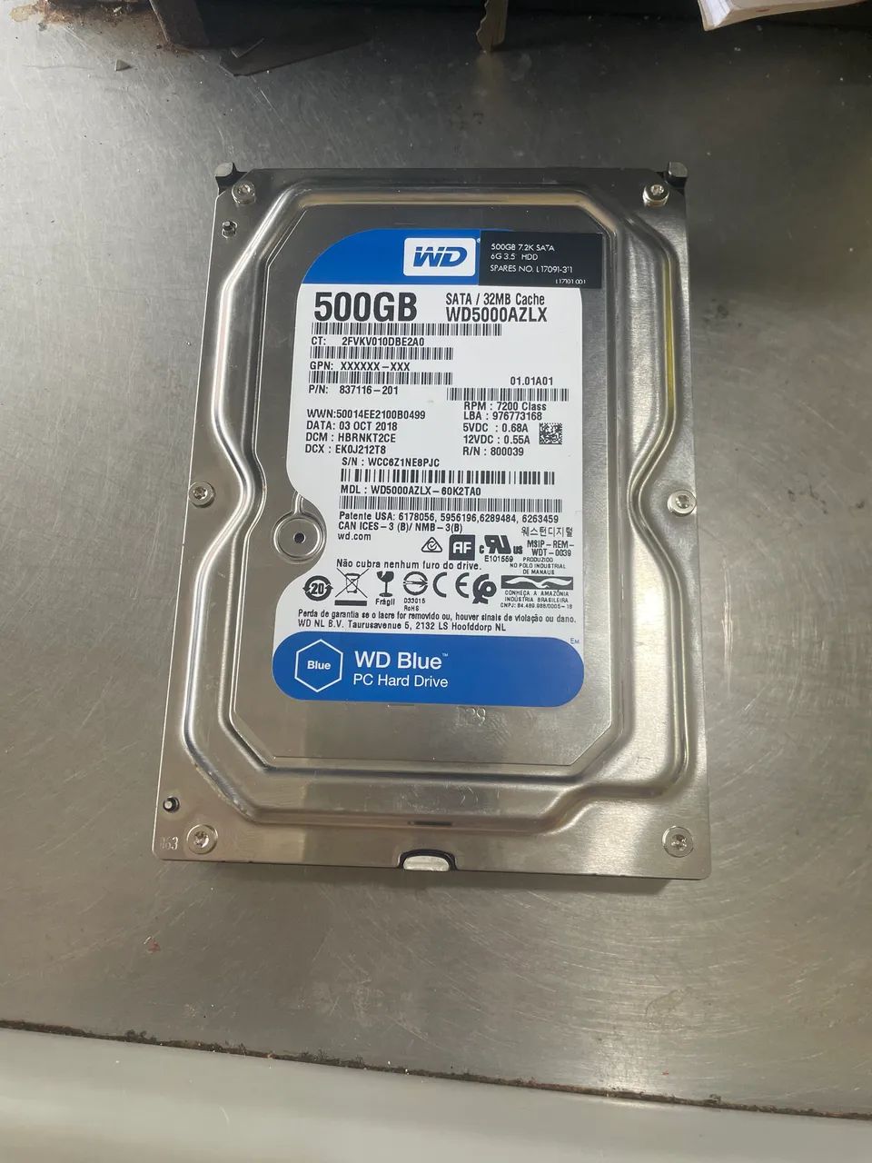 HD NOVO 500gb - Armazenamento - Colônia Leopoldina 1494962652 | OLX