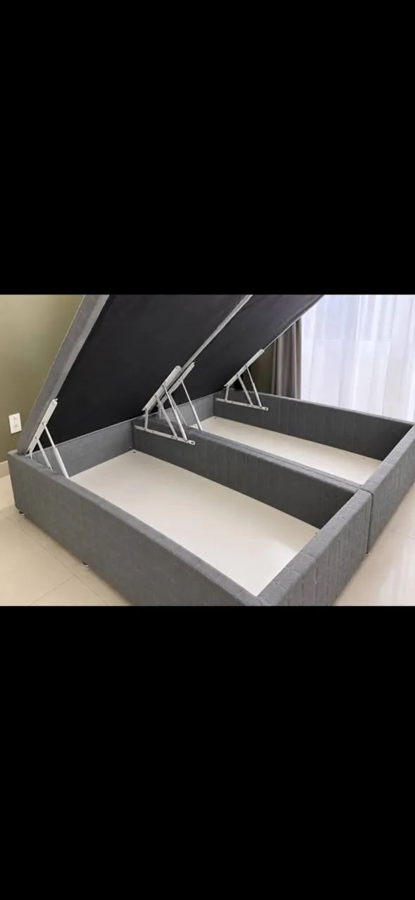 Cama King Size com Baú e Sistema de Elevação - R$ 850 - Foto 2