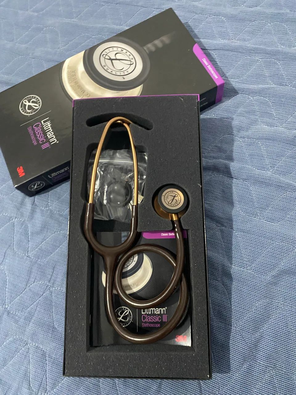 Estetoscópio 3M littmann Classic lii chocolate cobre  - Foto 2