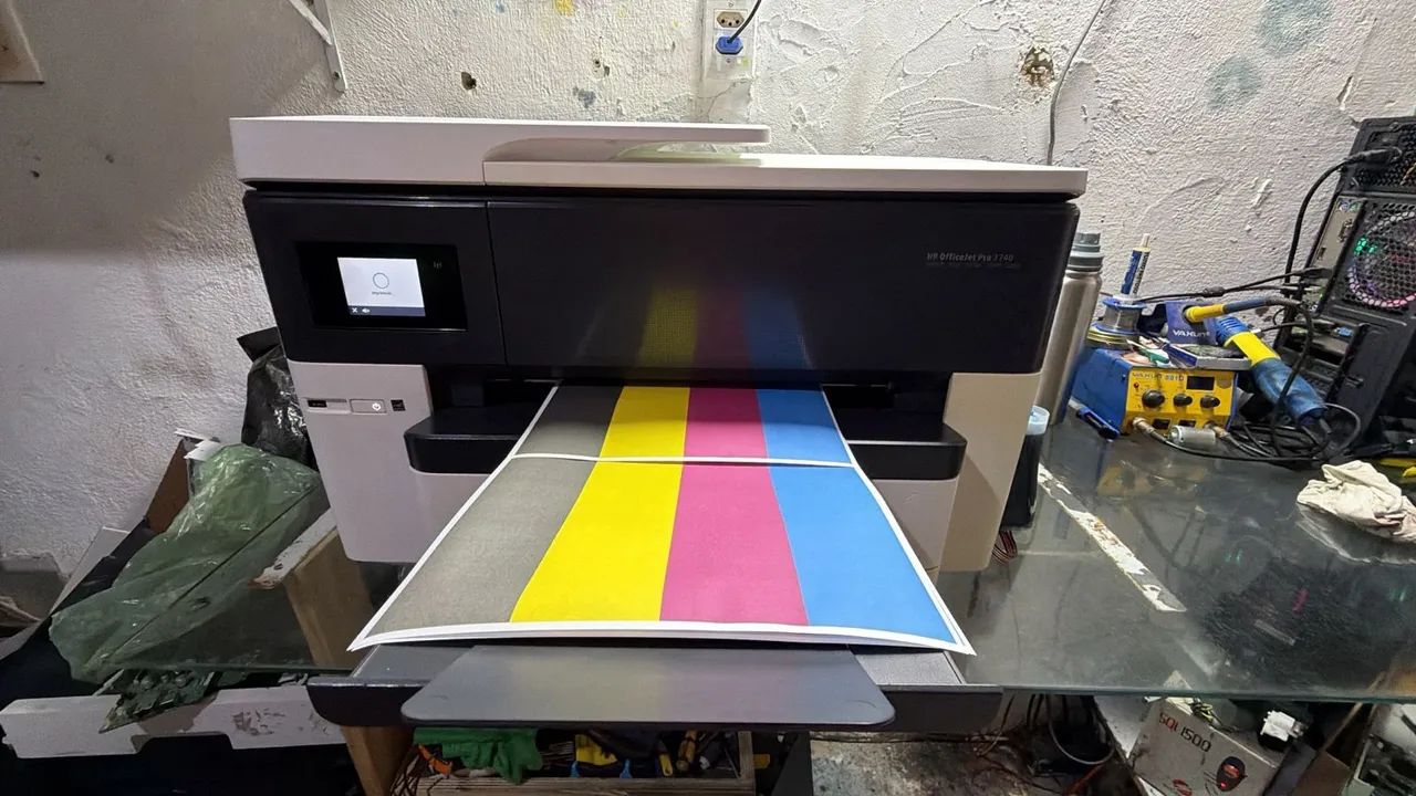 Impressora HP 7740 A3 bulk instalado com tinta corante toda revisada com garantia 