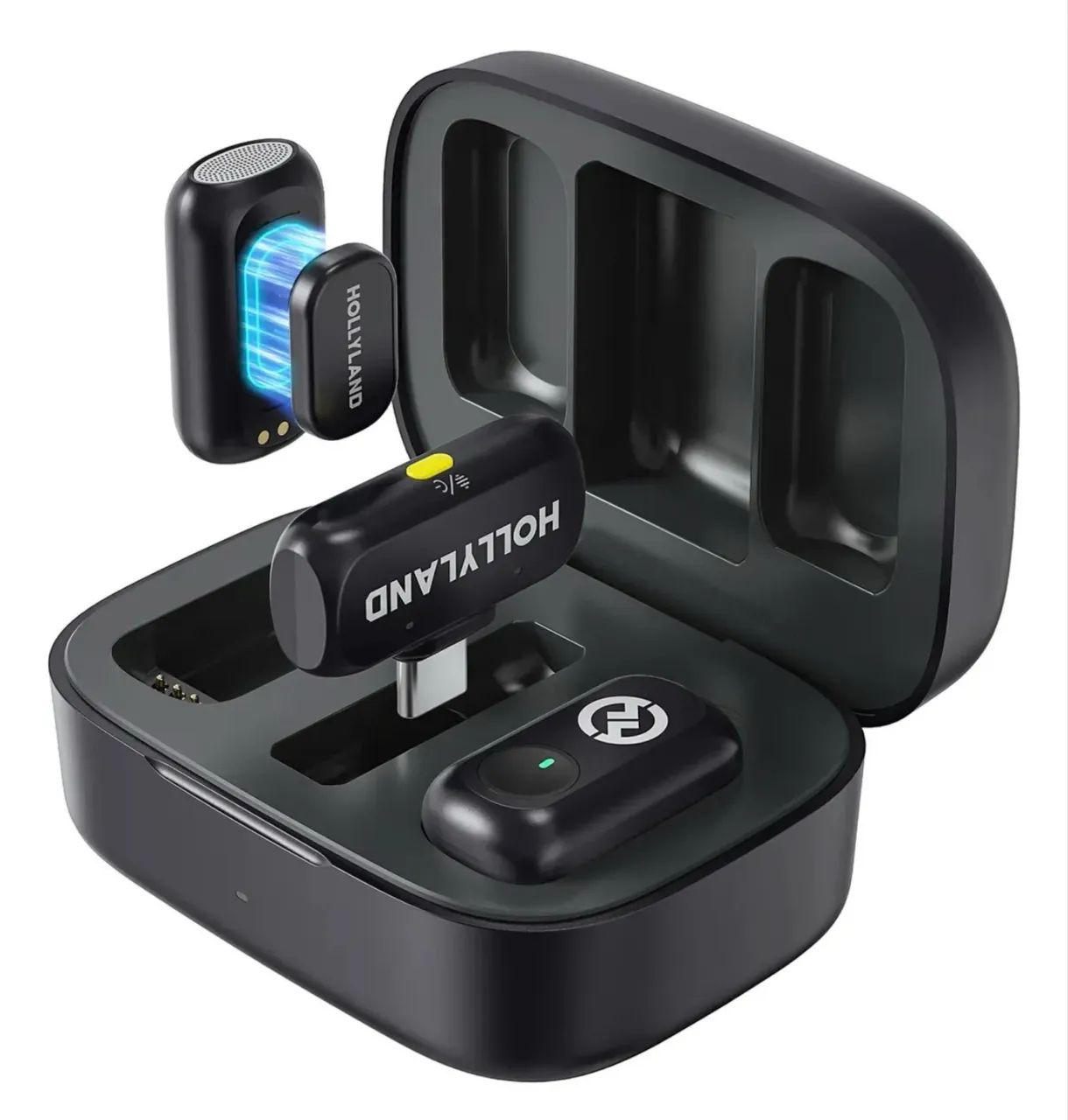 Microfone Hollyland Lark A1 Duo Usb-c cor Preto - Foto 2