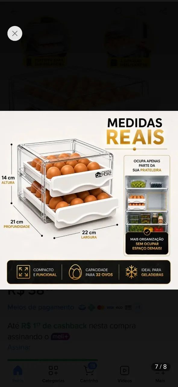 Caixa De Armazenamento De 32 Ovos De Cozinha De Duas Camadas - Foto 2