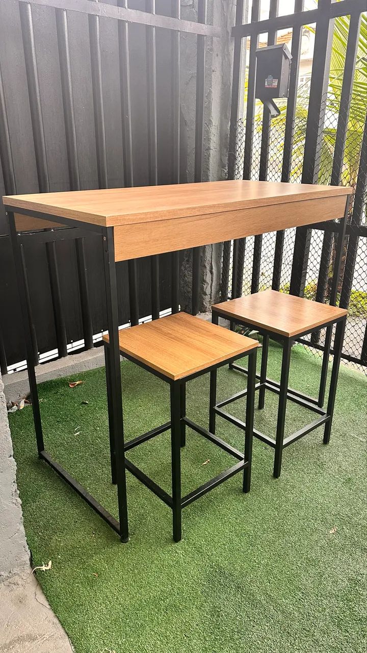 Mesa Bistrô com 2 Banquetas - Excelente estado - Foto 4