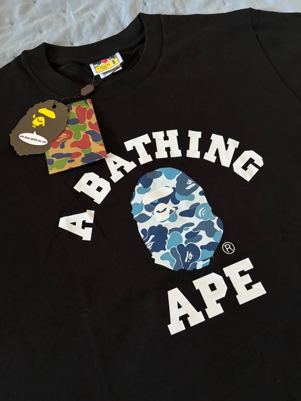 Camiseta bape blue camo - Foto 2