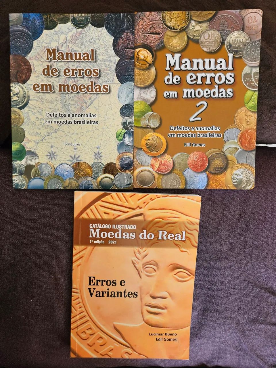 3 livros (Manuais e catálogo) de moedas com erros