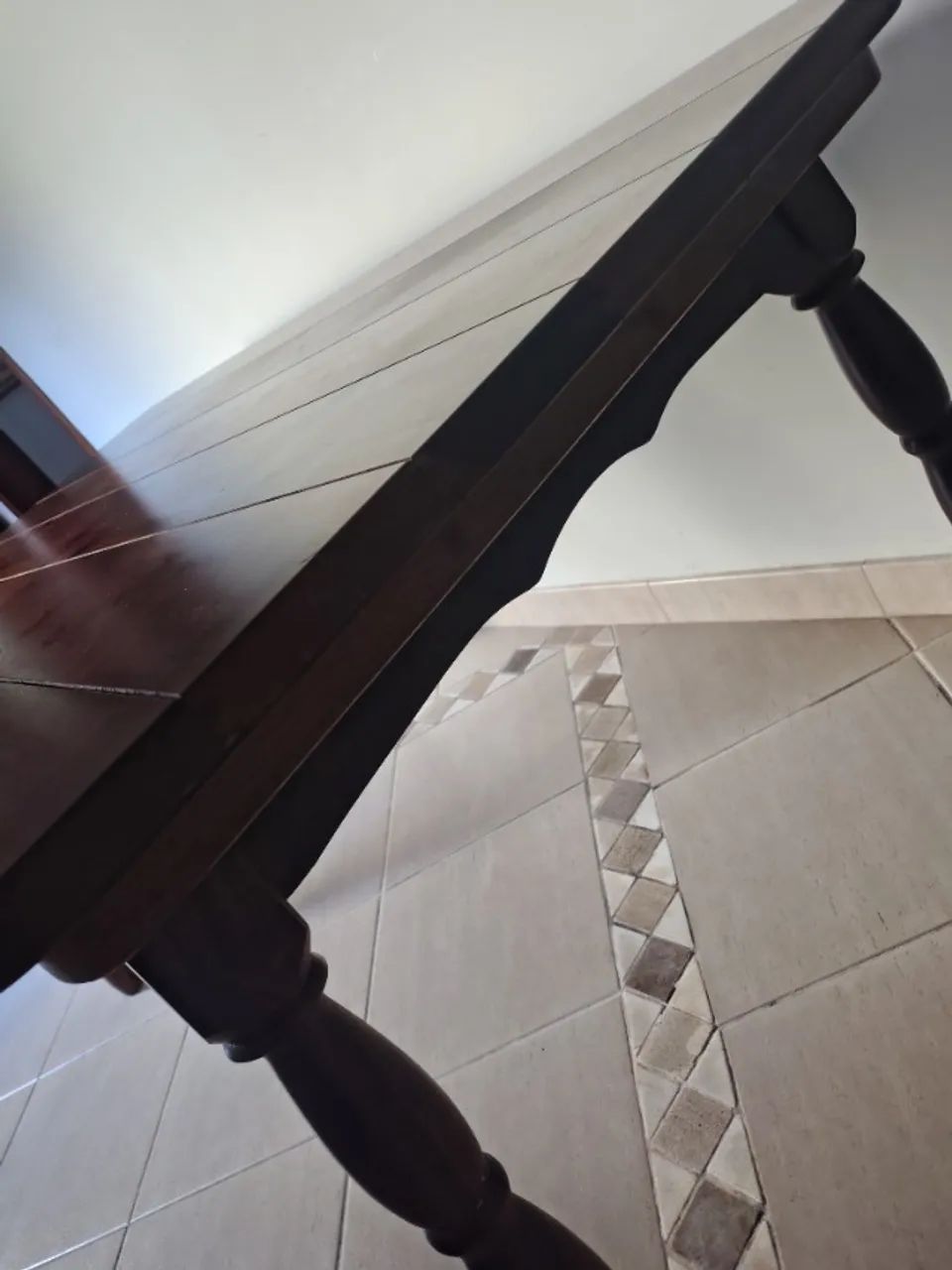 Mesa Madeira Imbuia Maciça Retangular 6 lugares 1,60 cm - Foto 5